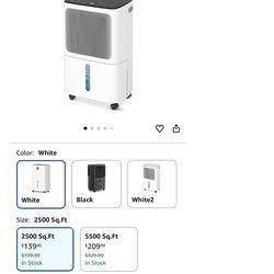2500 Sq.Ft Dehumidifier