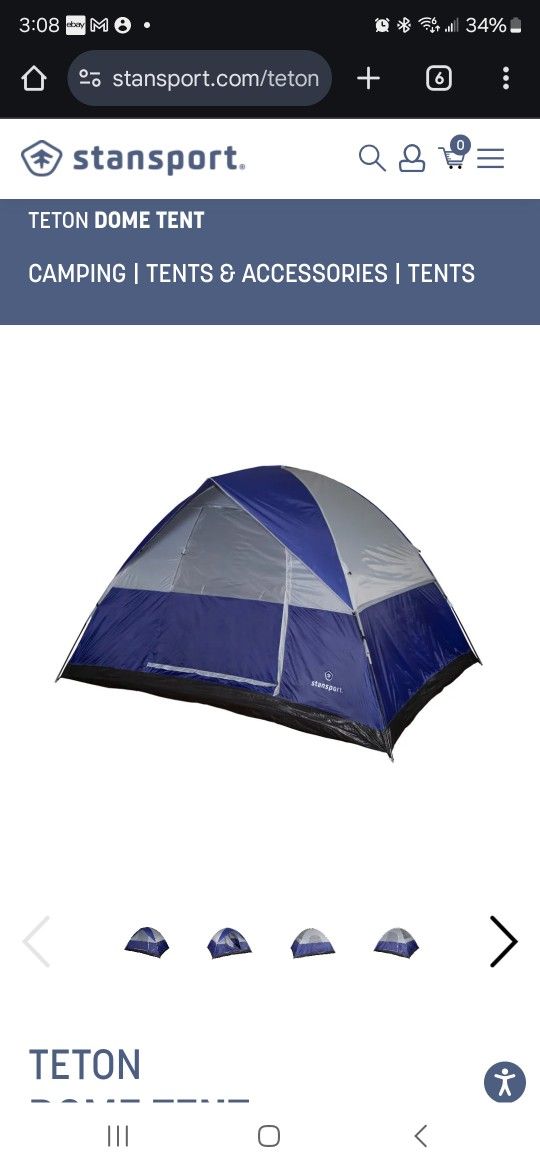 6-Person Dome Tent By Stansport (New)