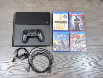 PS4 500GB Bundle - Console, Controller, & 4 Games (1 BRAND NEW!)