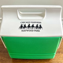 Chicago Harness-Maywood Park Racetrack Igloo Mini Mate Cooler. Green and White-Unused!