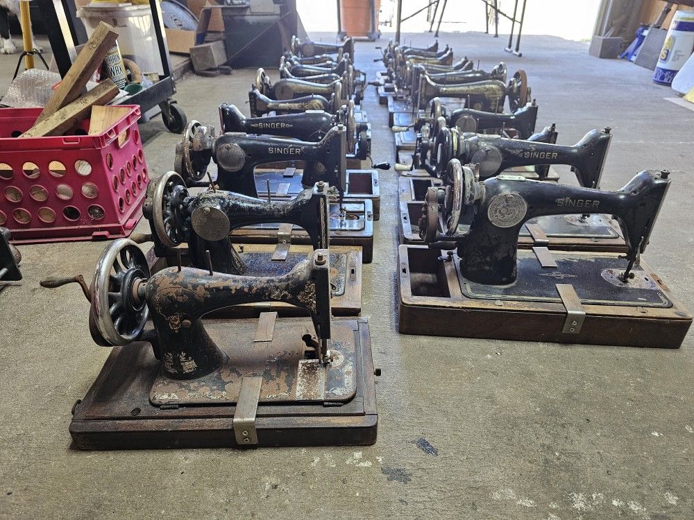 Lot of Old Sewing Machines