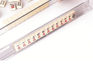 Clear Acrylic Mahjong Tile Racks with Pushers