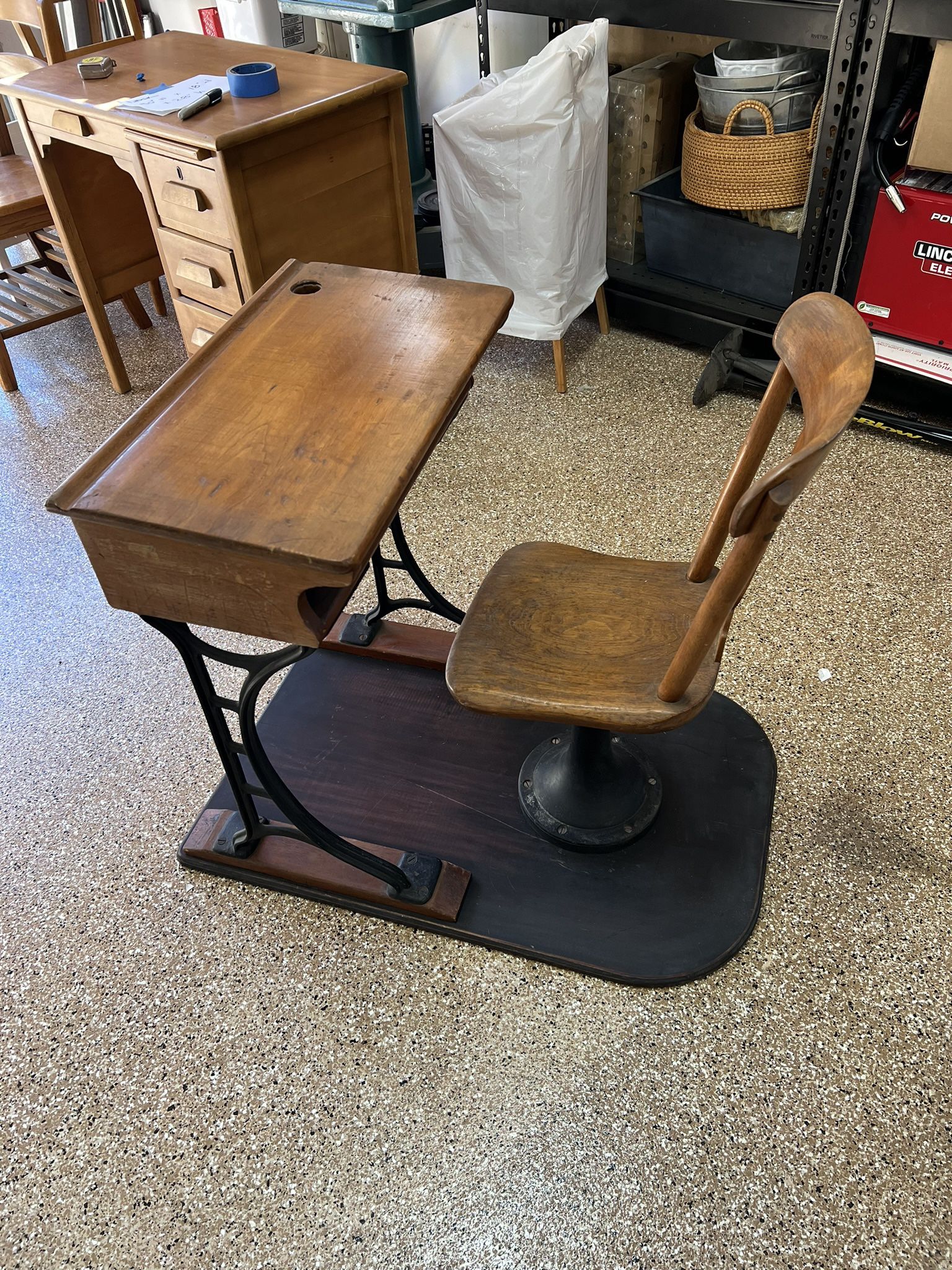 Child’s Antique School Desk/ Chair