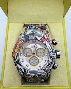 Invicta Bolt Zeus 27095 Chronograph 51mm Graffiti Steel Bracelet 200M