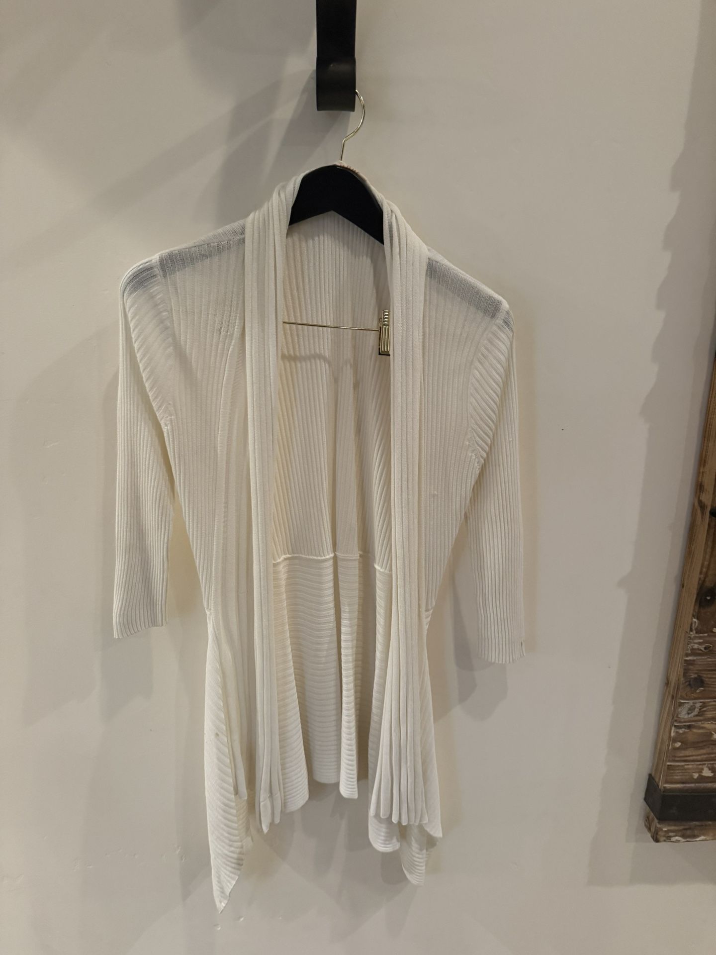 Long Sleeve Knit Draped Open Sweater Cardigan