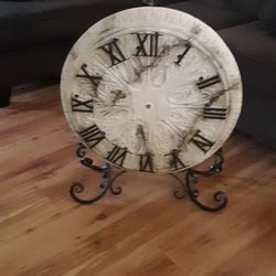 Raw Iron and Stone Standing Floor Clock