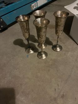 Silver plated wine / champagne  goblets
