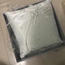 White 8x8 Ring Bearer Pillow
