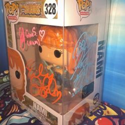 Triple Signed Nami Funko 