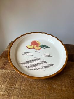 Peach Pie Recipe Ceramic Pie Dish