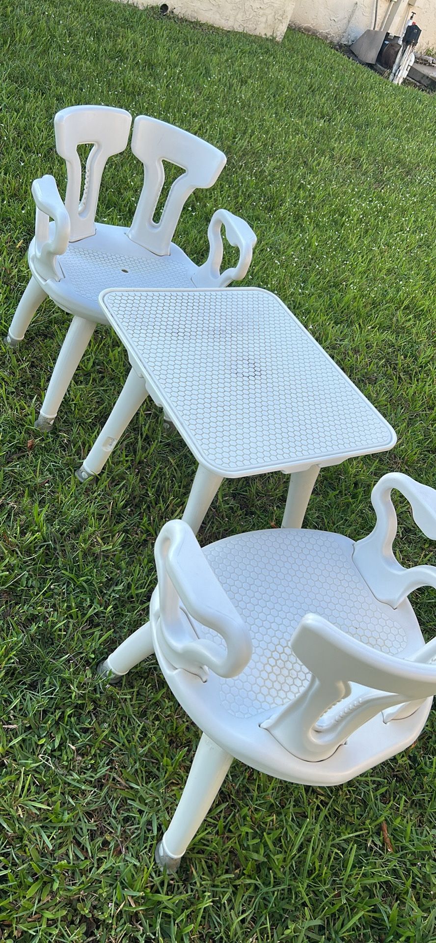 Good plastic patio set