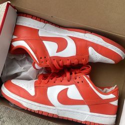 Orange And White Nike Dunks Size 10
