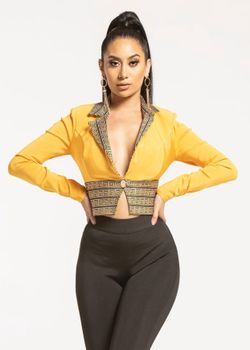 Yellow bandage dress