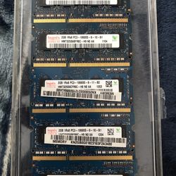 10GB Ram 2GB PC3 5 RAM Sticks Laptop RAM