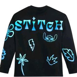 Stitch 626 Celebration Crew Black Long Sleeve Spirit Jersey L