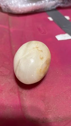 Polished White marble egg vintage