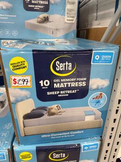 🔥 Brand New Serta 10” Queen Gel Memory Foam Mattress – In Box!
