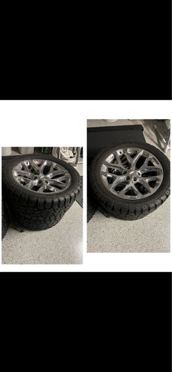 Stock 22inch chrome rims and tires