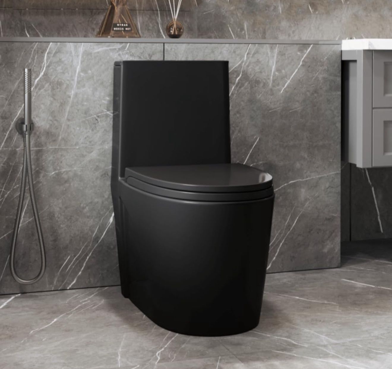 Brand New still in the box Abruzzo One Piece Toilet For Bathroom, Elongated Dual Flush Toilet with Soft Closing Seat, 1.1/1.6 GPF High-Efficiency, Mod