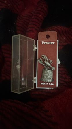 Vintage pewter thimble