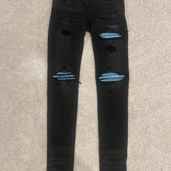 Amiri Mx1 Cracked Blue Patch