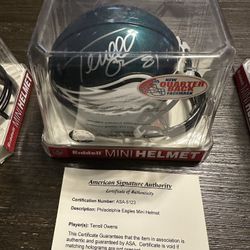 Terrell Owen’s Signed Mini Football Helmet 