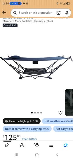 Member's Mark Portable Hammock