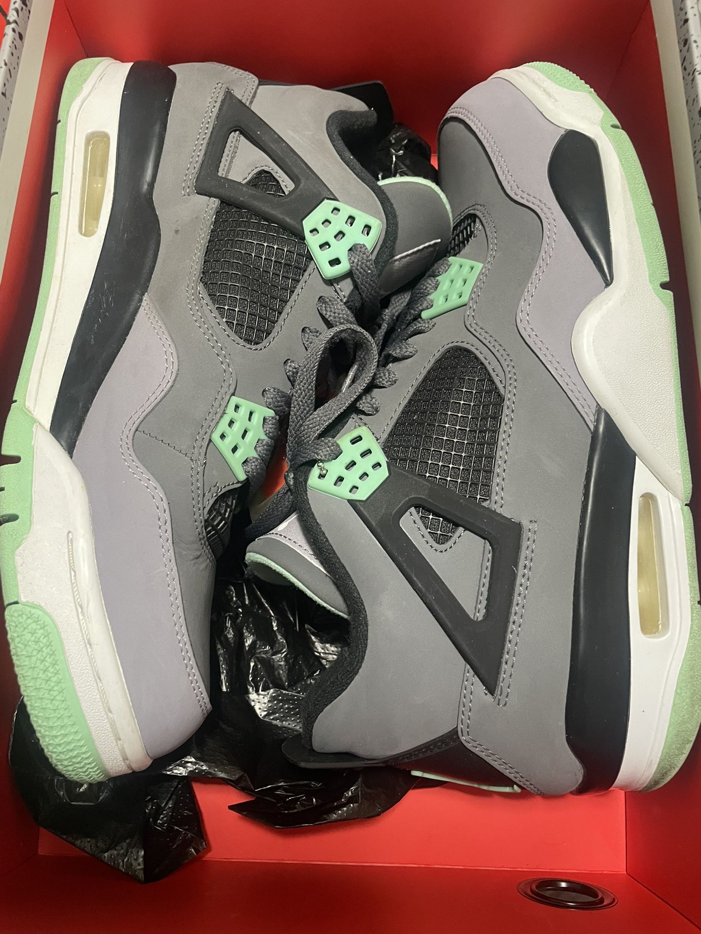 Air Jordan 4 Green glow Worn 2x 9.5