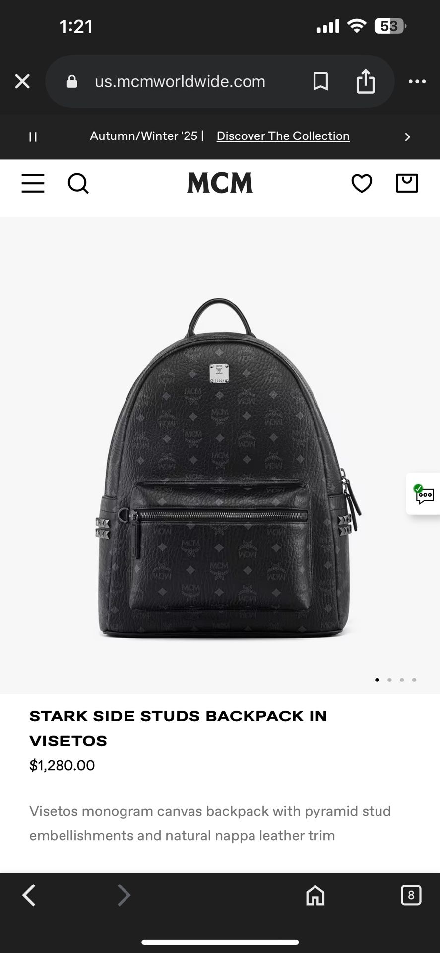 Black MCM Backpack