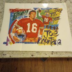 Joe Montana Lithograph Picture by Brian Fujimora