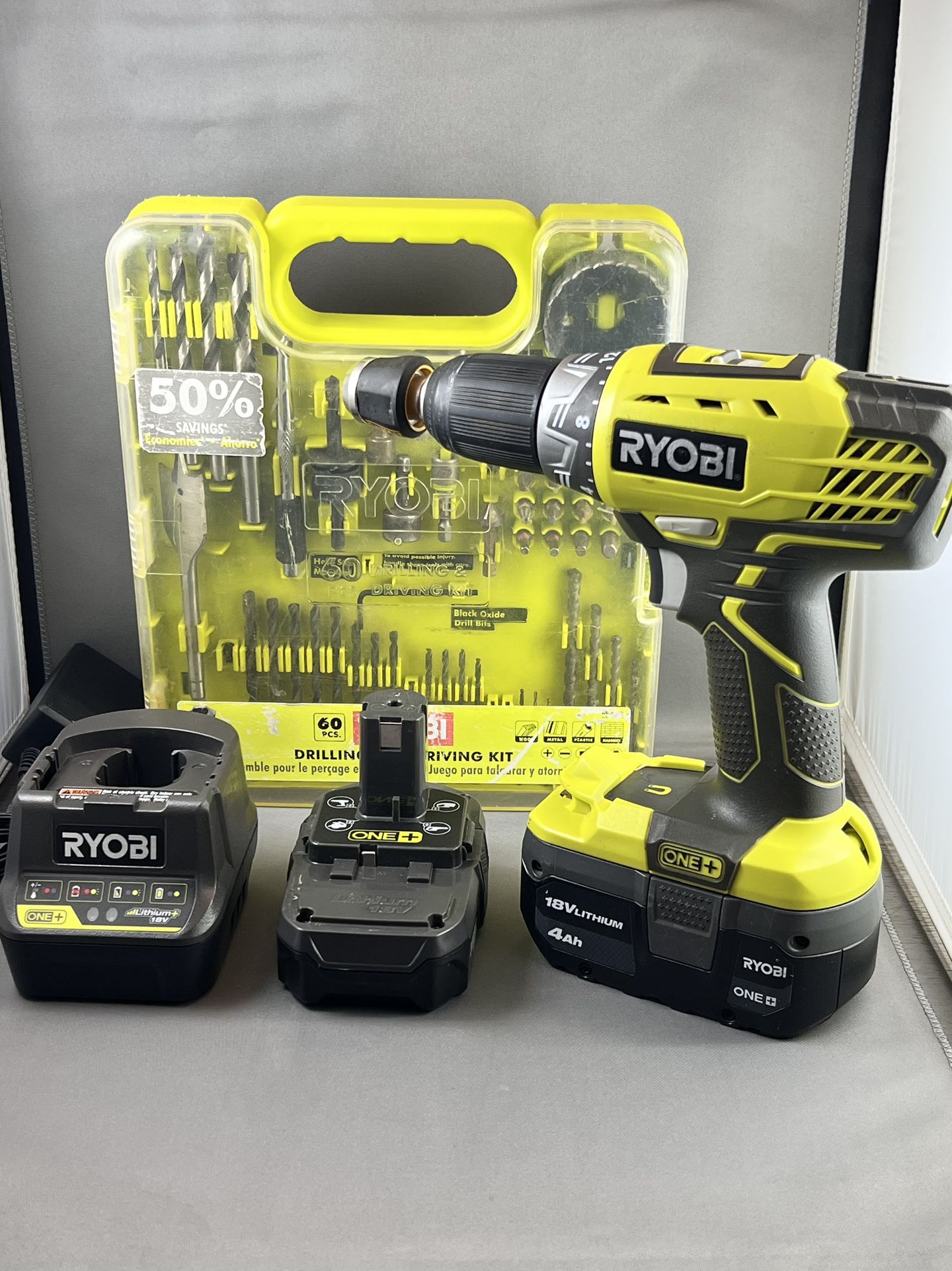 RYOBI ONE+ 18V Cordless 1/2 in. Drill/Driver Kit