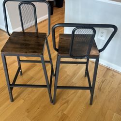 Set of 2 Industrial Bar Stool ($50)