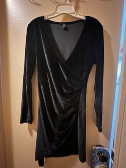 Black velvet dress