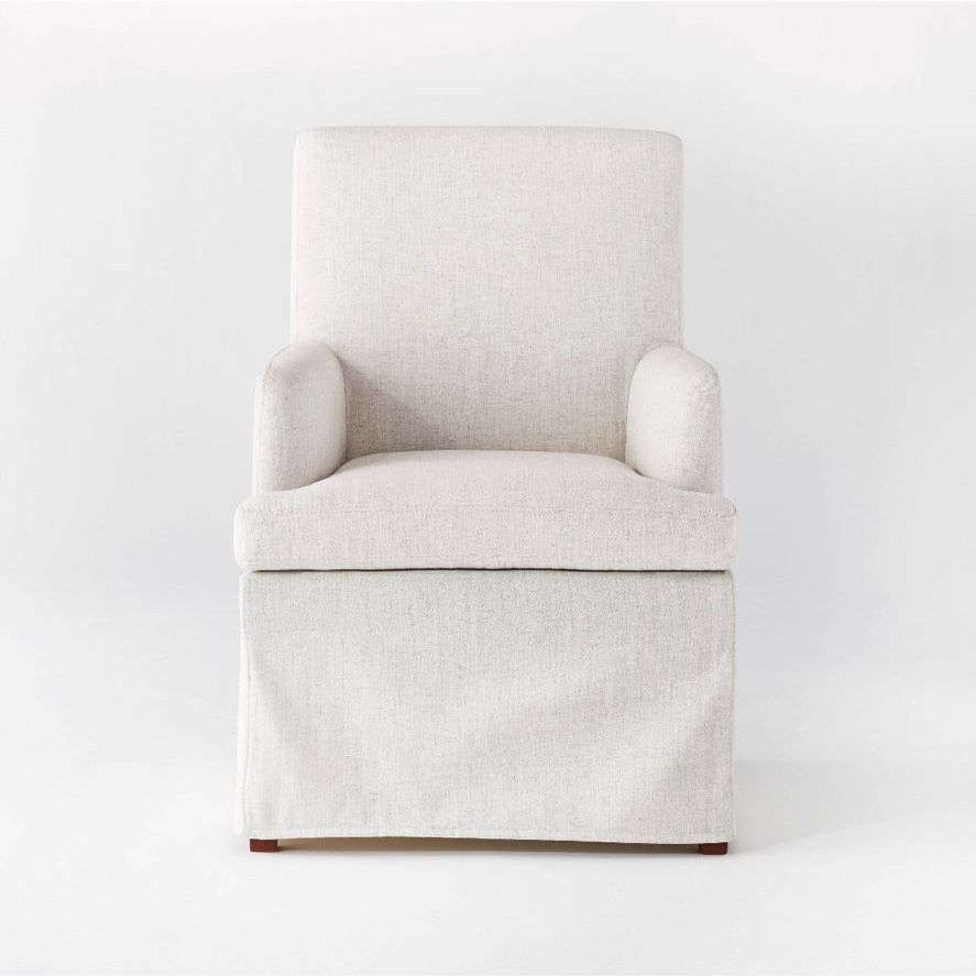 2 Upholstered Slipcover Dining Chairs Cream - Threshold Designed With Studio McGee