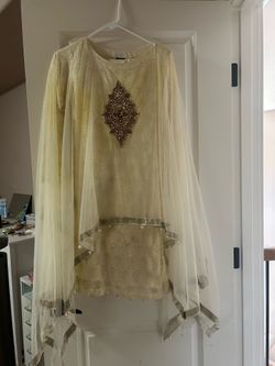 Girls butterfly off white party wear