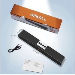 OPKALL Laptop Speakers with Stereo, Gaming, Wired USB Powered Sound Bar