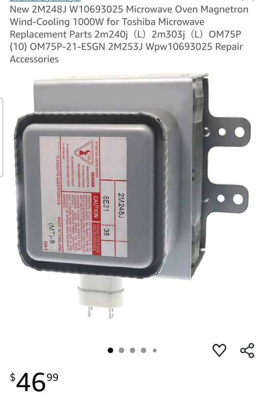 New 2M248J W10693025  Magnetron