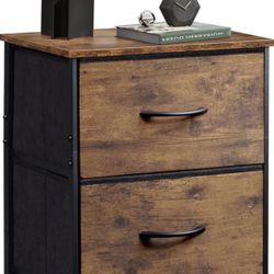 2 PACK/ 2 DRAWER NIGHTSTANDS- RUST
