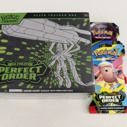 Pokemon Perfect Order Sealed Elite Trainer Box ETB And 2x Sleeves Packs 