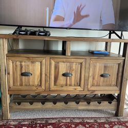 TV Console/General Dresser With Wine Rack
