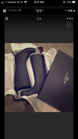 Coach rainboots -new!! Size 6.5