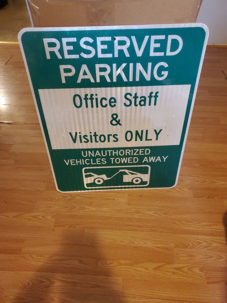 Reserved Parking Metal Sign 