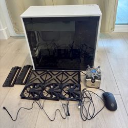 NZXT White PC Case + 3 Brand New Fans + Intel Cooler + Gaming Mouse – $80 (Pickup Only) 