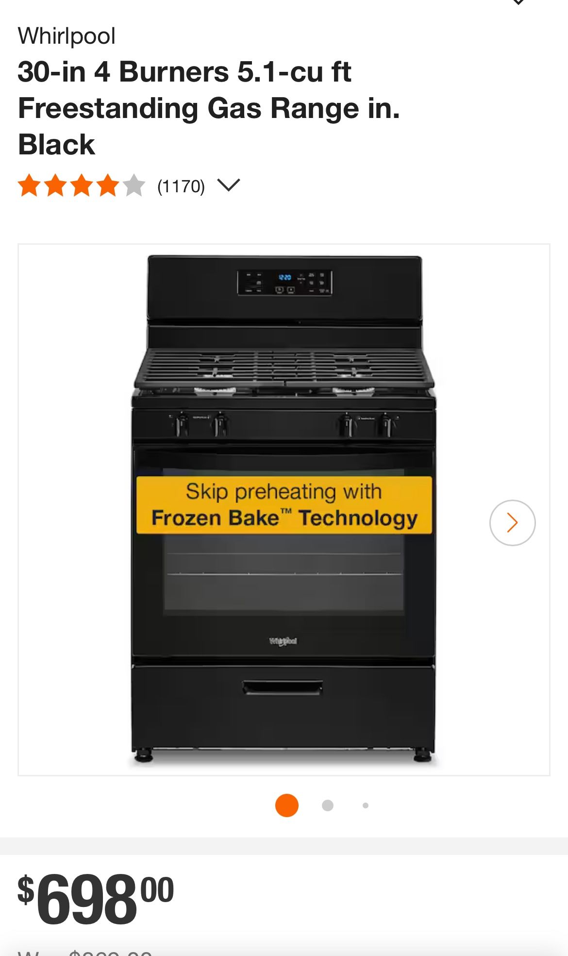 Whirlpool Gas Stove
