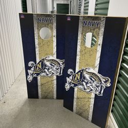 Navy cornhole Set