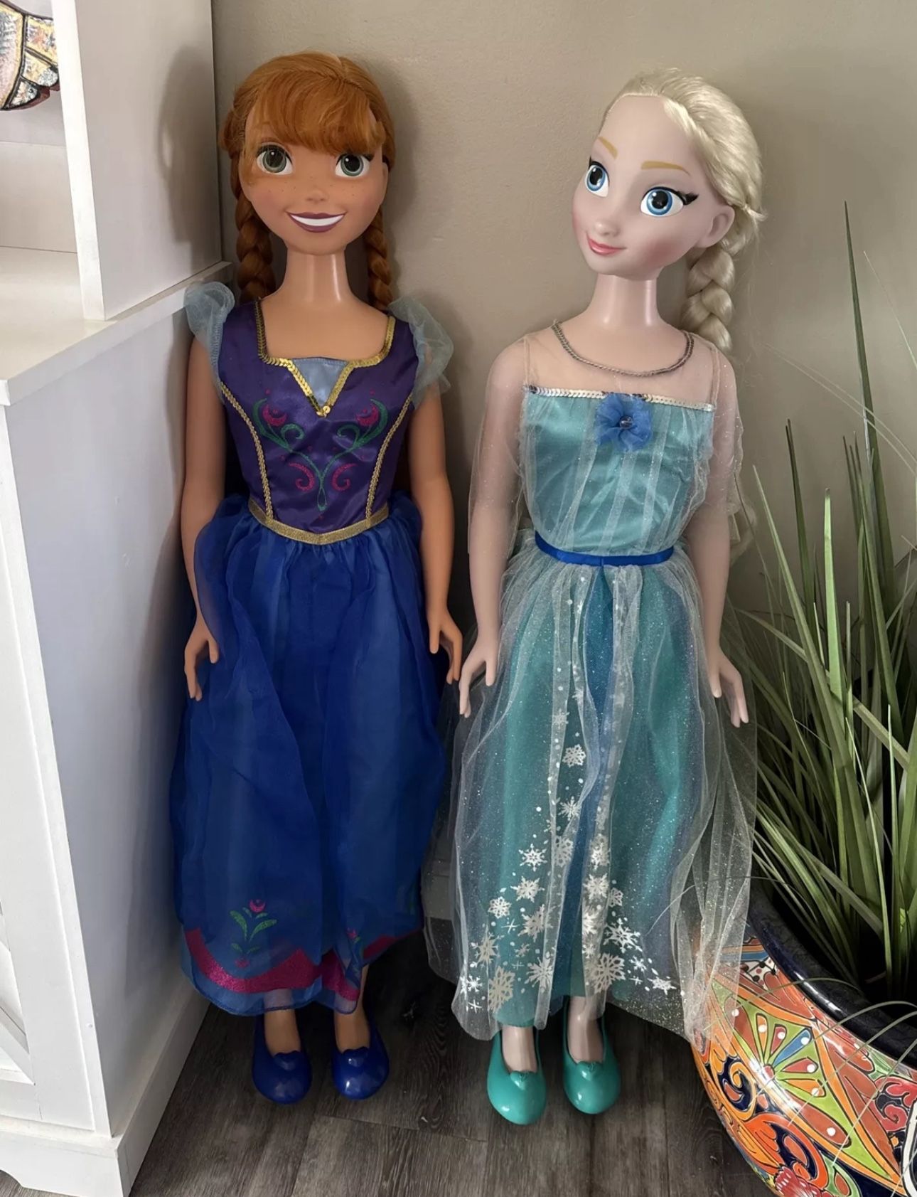 Disney My Size Dolls Frozen Elsa & Anna 38" Moveable Arms Legs & Waist