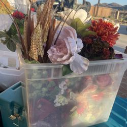 Artificial Flowers In Large Tub