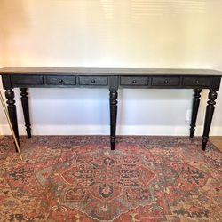 Long Console Table – Pottery Barn "Tivoli" Ebonized Black
