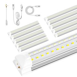 ONLYLUX 8FT LED Shop Lights 90W 12,000 Lumens – 10 Pack