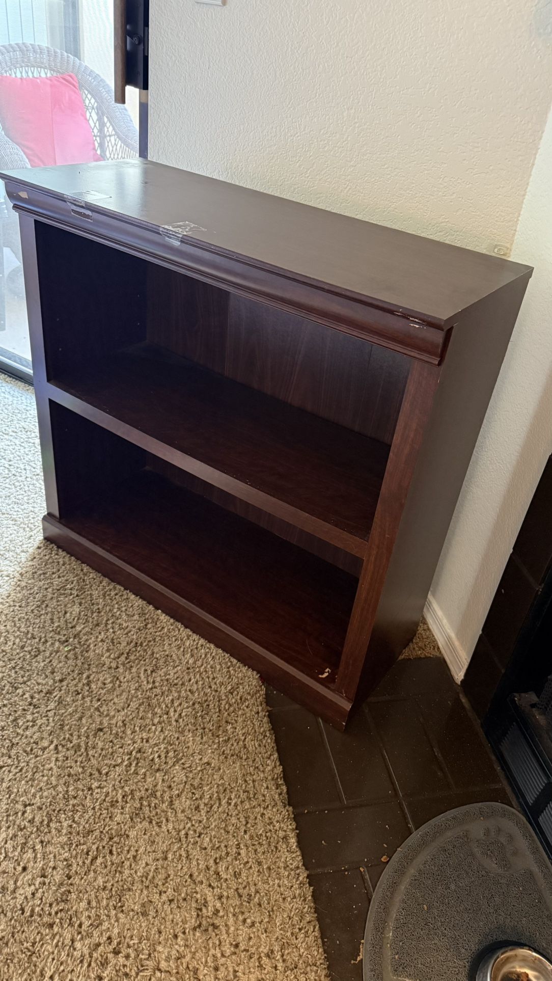 📚 Cute Cherry Wood Book / Media Shelf – $35 (or Best Offer)